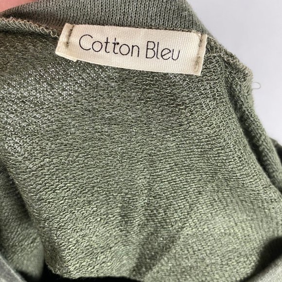 Cotton Bleu L Top Ruffle Tie Accented Sleeves - Picture 10 of 11